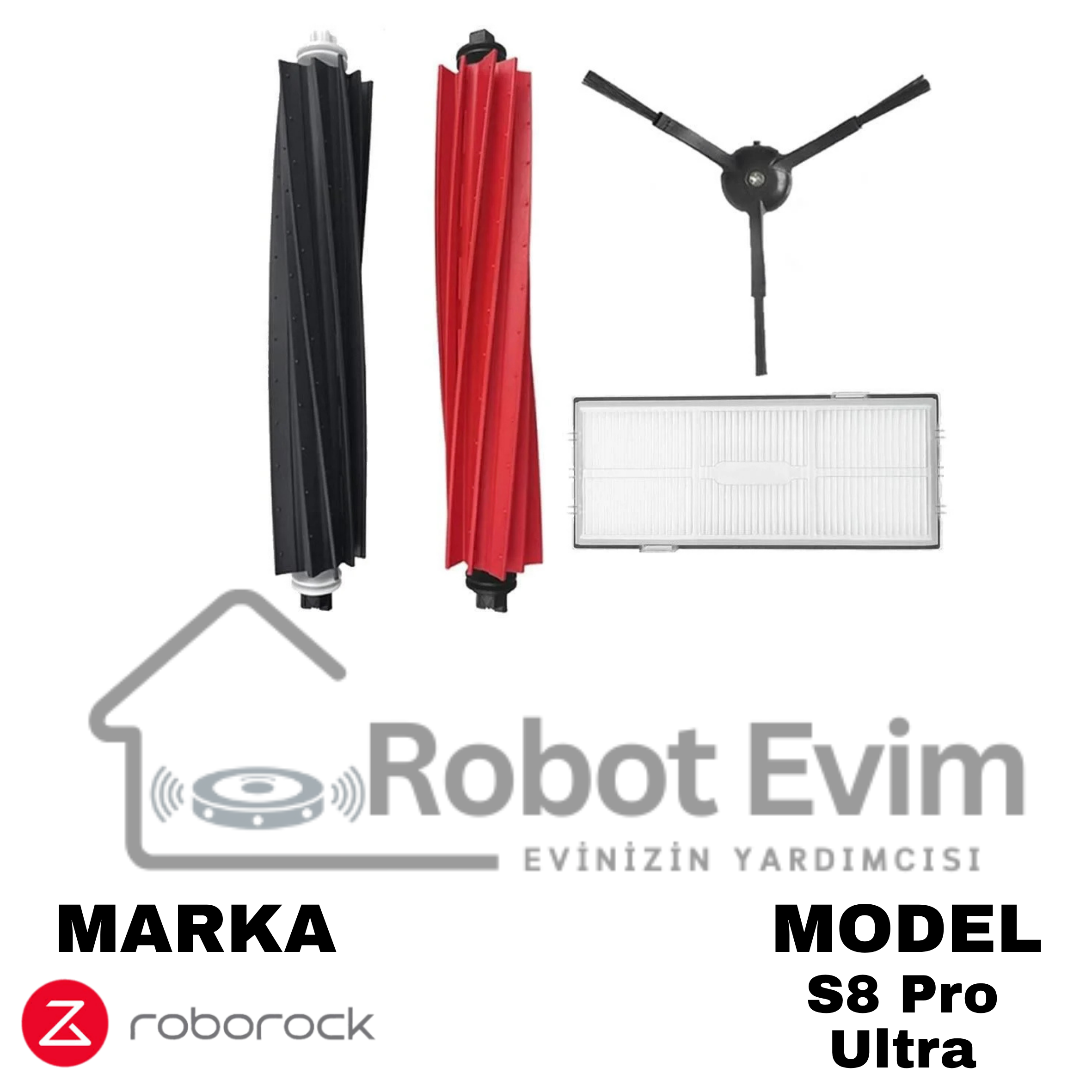 Roborock S8 Pro Ultra Aksesuar Siyah Basit