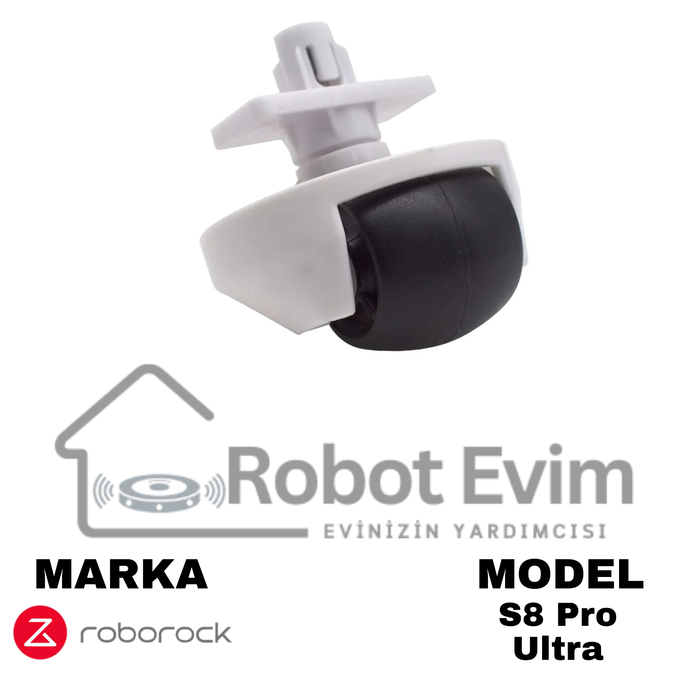 Roborock S8 Pro Ultra Ön Tekerlek Beyaz